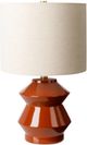 Surya Edison Glazed Burnt Orange Table Lamp-0