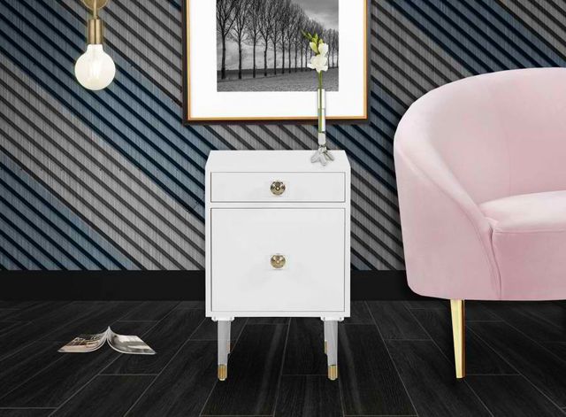 Meridian Furniture Lia Matte White Side Table-3