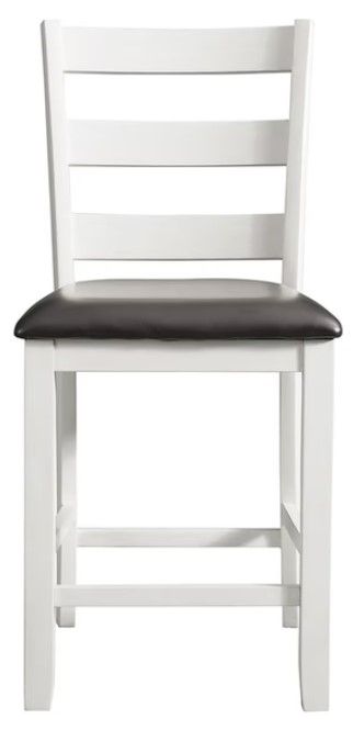 Elements International Martin 3-Piece Dark Brown/White Dining Table Set-3