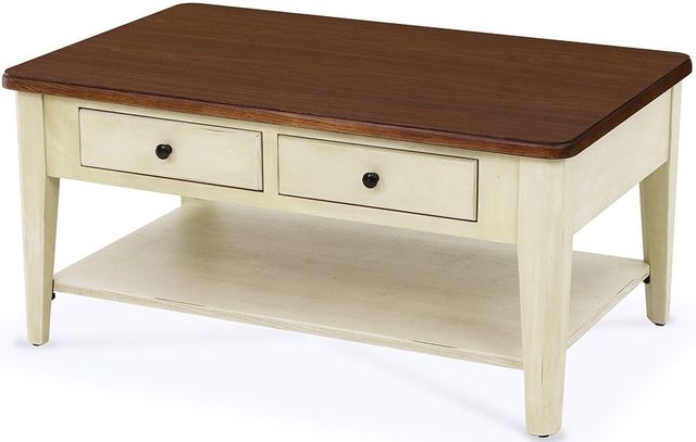 Peters-Revington™ Casual Choices™ Walnut Cocktail Table with Pistachio Base-1