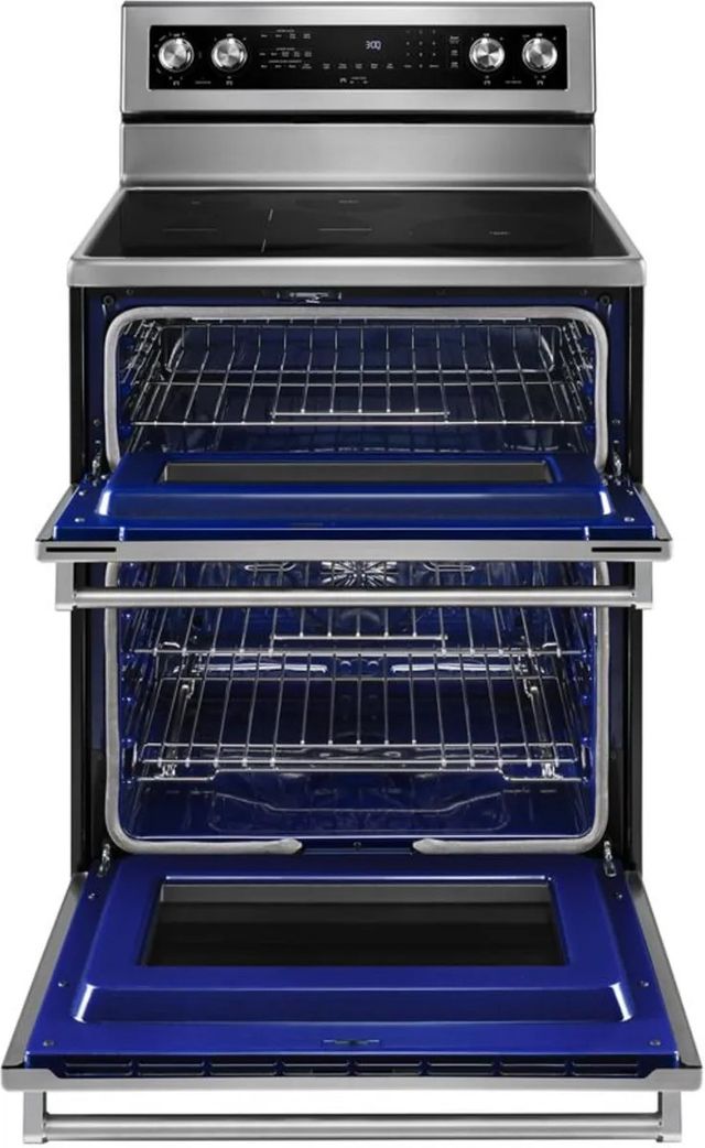KitchenAid® 30" White Freestanding Electric Range-1