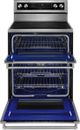 KitchenAid® 30" White Freestanding Electric Range-1