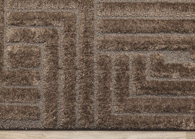 Kalora Interiors Luxe Brown 5'x8' Area Rug-3