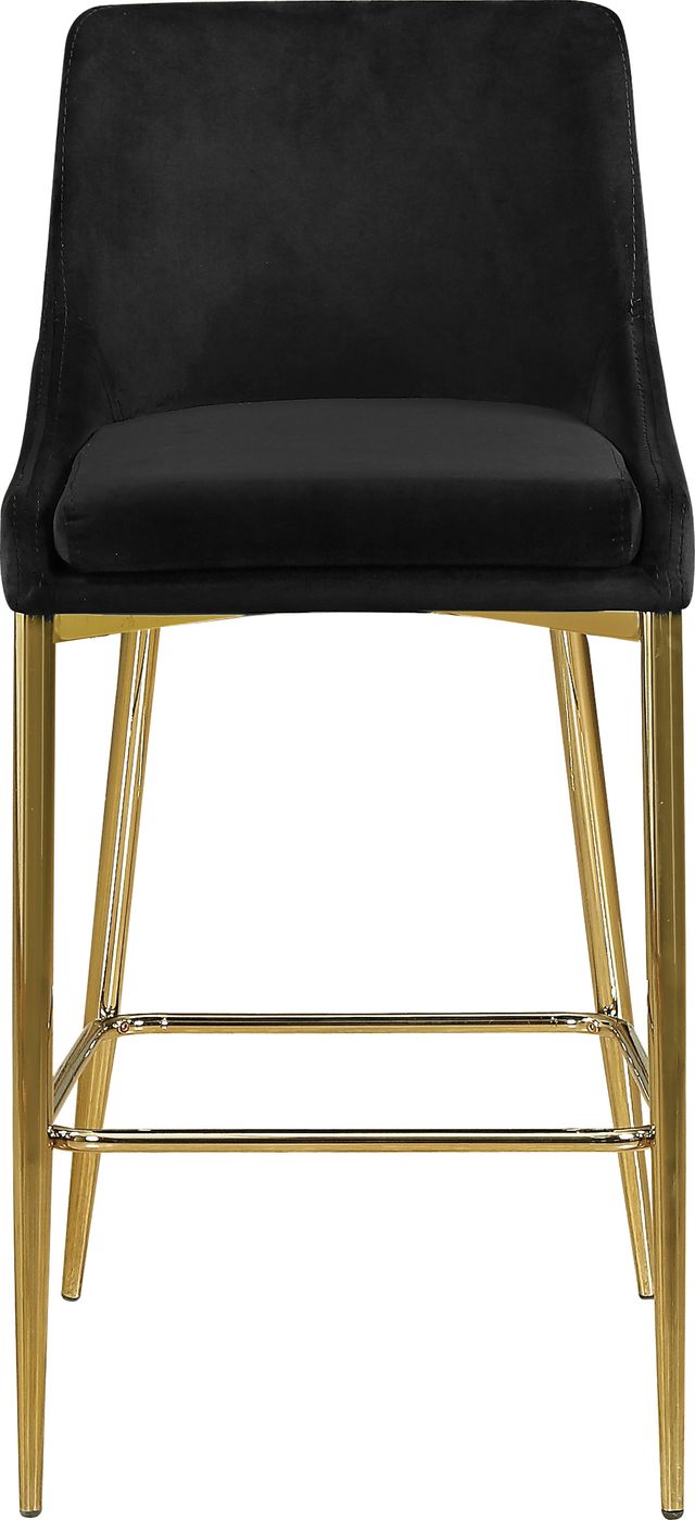 Meridian Furniture Karina Black Velvet Counter Stool-2