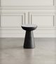 Jofran Inc. Circularity Black Round End Table with White Marble Top-1