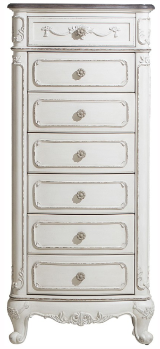 Mazin Furniture Cinderella White Tall Chest-1