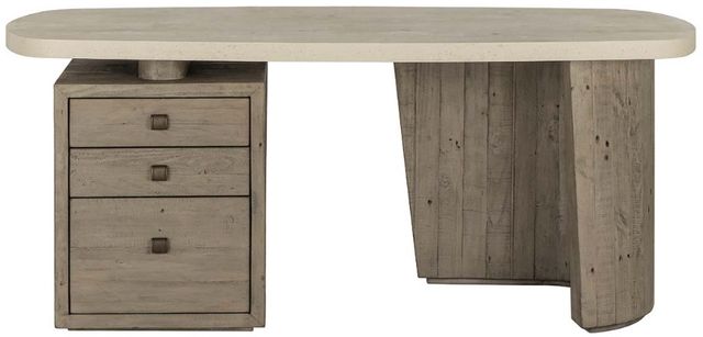 Classic Home Angus Antique White/Distressed Gray 70" Desk-2