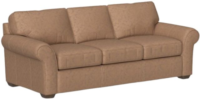 Flexsteel® Customizable Vail Leather Three-Cushion Sofa-1