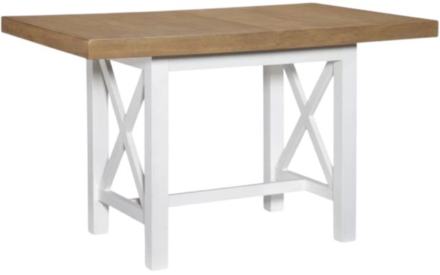 Legacy Classic Franklin Harvest Oak Counter Table with Natural White Base-0