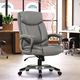 Primo™ International Sealy® Kent Grey Swivel Executive Office Chair with Arms and Tilt-1