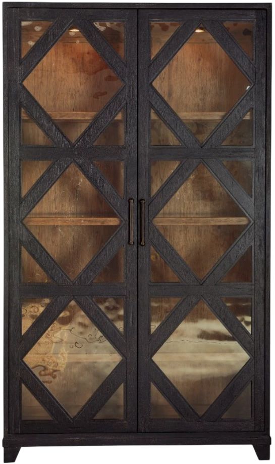 Hooker® Furniture Big Sky Charred Timber Display Cabinet-2