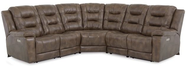 Palliser® Furniture Leighton Brown Reclining Sectional-0