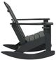 Signature Design by Ashley® Sundown Treasure Black Polyethylene Outdoor Rocking Chair-2