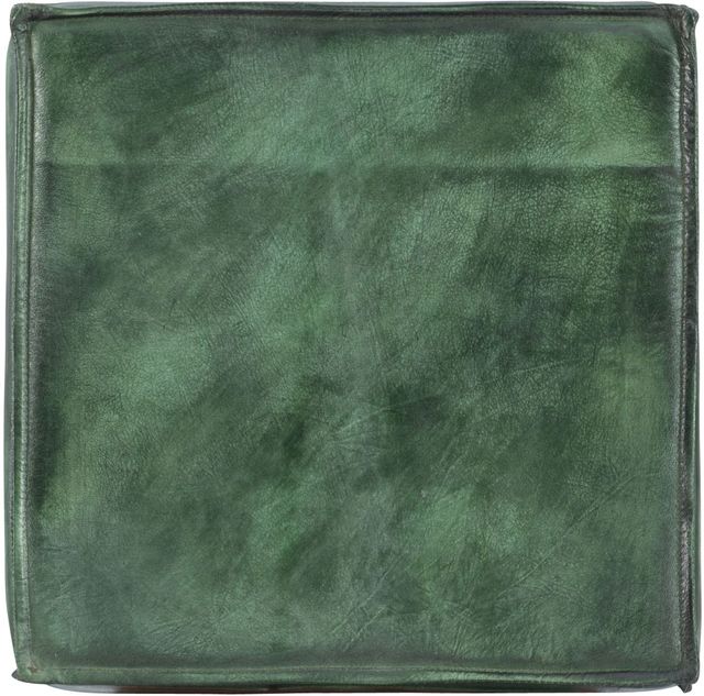 Powell® Decter Green Leather Ottoman-2