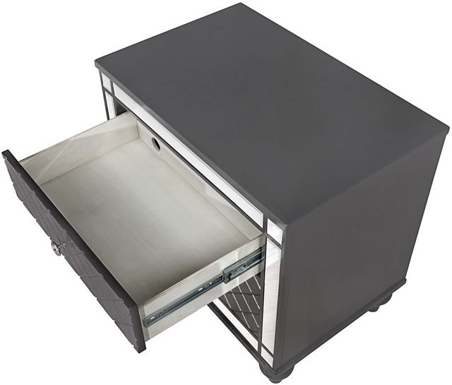 Crown Mark Refino Graphite Nightstand-3