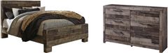 Benchcraft® Derekson 2-Piece Multi Gray Queen Panel Bed Bedroom Set