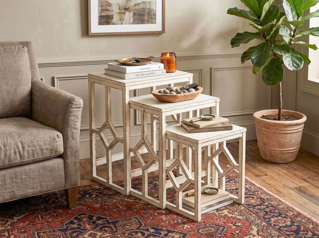 Sunny Designs™ 3-Piece White Sand Nesting Table Set-0