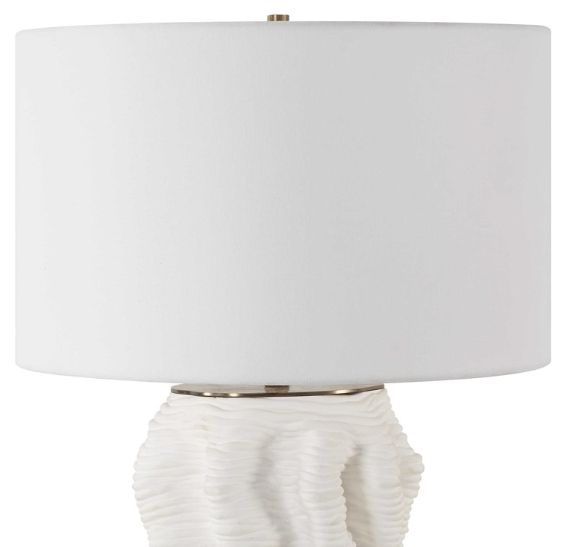 Uttermost® Stratified White Table Lamp-4