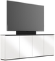 Salamander Designs® Chameleon Miami Low Profile 347M Warm Gloss White With TV Mount Speaker Integrated Cabinet-0