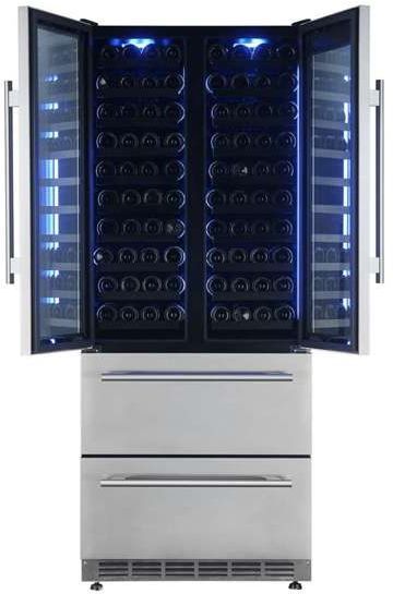 FORNO® Campania Alta Qualita 17.7 Cu. Ft. Stainless Steel Wine Column-11