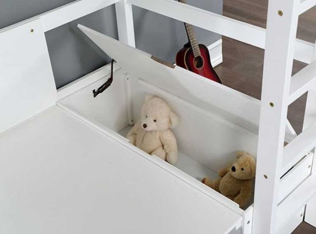 Furniture of America® Callistus White Bunk Bed-3