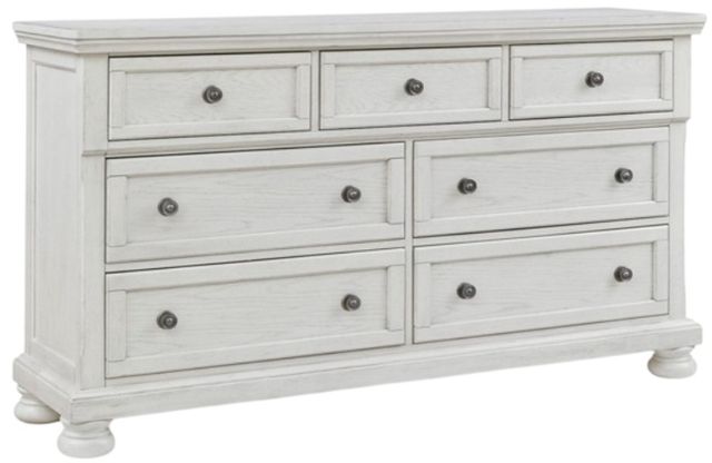 American Wholesale Furniture Richfield Antiqued White Dresser-0