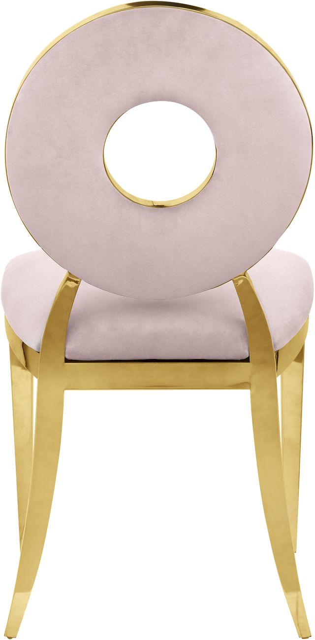 Meridian Furniture Carousel Pink/Gold Velvet Dining Chair-2