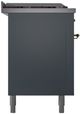 Ilve® Nostalgie II Series 60" Blue Grey Pro Style Dual Fuel Range-2