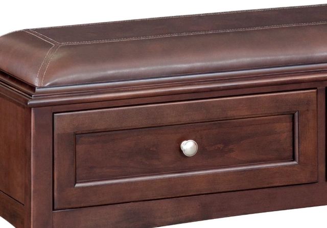 Whittier Wood® Furniture McKenzie Caffe 2-Drawer Bench-3