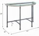 ACME Furniture Brantley Glass Top Side Table with Sandy Gray Base-2