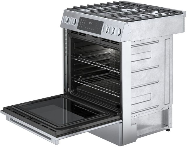 Bosch® 800 Series 30" Stainless Steel Slide In Dual Fuel Range-2