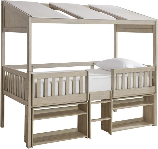Signature Design by Ashley® Wrenalyn Two-Tone Twin Loft Bed with Under Bed Bookcase Storage-0