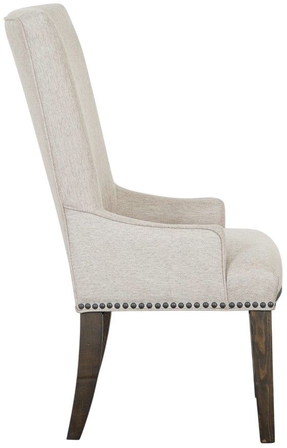 Magnussen Home® Bellamy Peppercorn Upholstered Host Side Chair-3