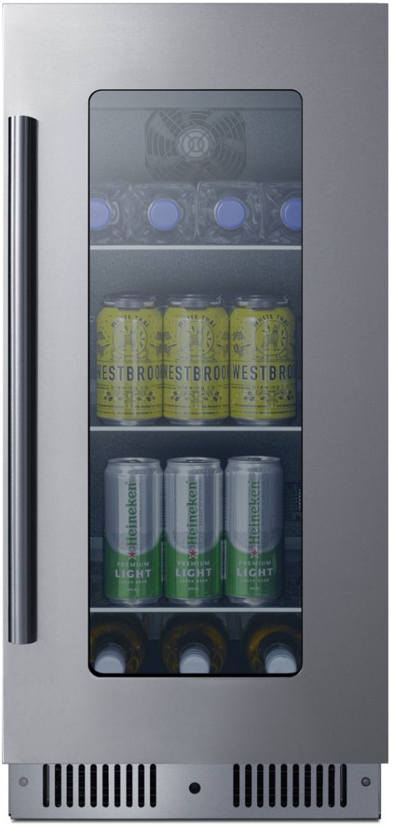 Summit® 15" 2.6 Cu. Ft. Stainless Steel Built-In Beverage Center -1