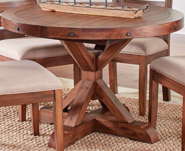 A-America® Anacortes Salvage Mahogany Pedestal Table-0