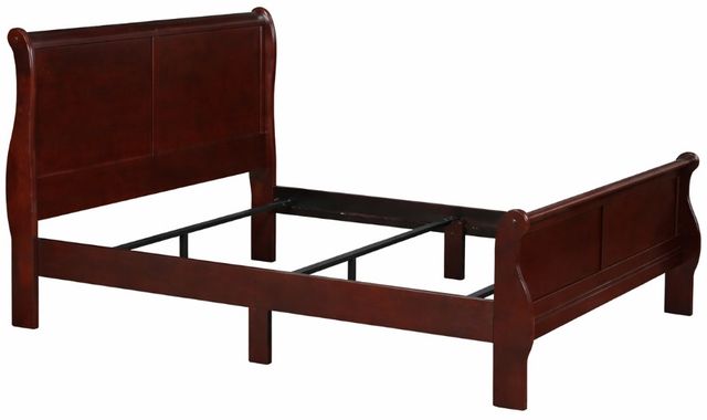 Crown Mark Louis Philip Cherry King Sleigh Bed-2