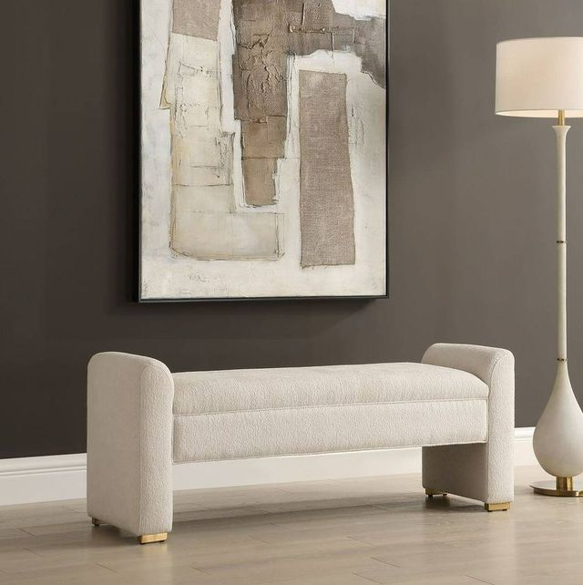 Uttermost® Caliste Ivory Accent Bench-1