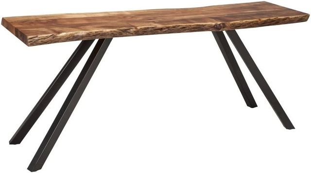Modus Furniture Reese Natural Live Edge Console Table with Black Base-0