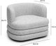 TOV Furniture Astor Light Gray Swivel Hotel Lounge Chair-2