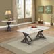 ACME Furniture Romina White Marble Top End Table with Weathered Espresso Base-1