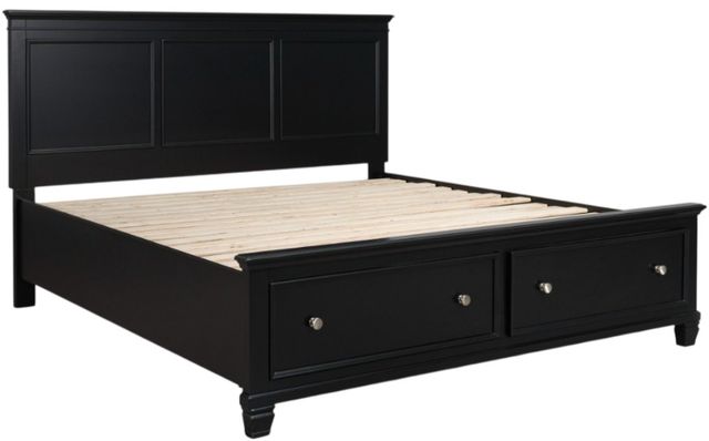 Signature Design by Ashley® Lanolee Black Full Panel Storage Bed-0