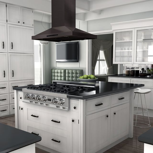 Island Vent Hood Kitchen island with stainless steel vent hood
