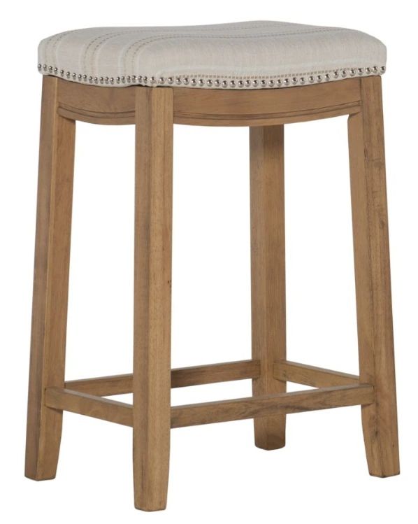 Linon Claridge Rustic Brown Counter Stool-0
