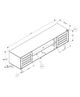 Monarch Specialties Inc. Black 72" TV Stand with 2 Doors-2