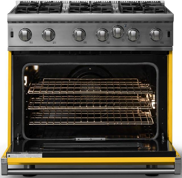Viking® 5 Series 36" Daffodil Pro Style Liquid Propane Gas Range-1