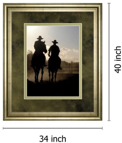 Classy Living Yann Siwiak Cavaliers Cowboys 34" Wall Art-2