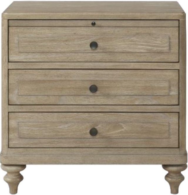 Bernards Citrus Heights Brown 3-Drawer Nightstand-2