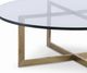 Century® Windsor Smith Large Glass Top Nest Cocktail Table with Matte Brass Base-1