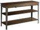 Hammary® Composite Espresso Sofa Table with Antique Nickel Frame-0