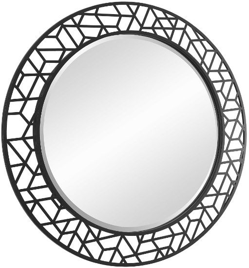 Uttermost® Mosaic Satin Black Mirror-3